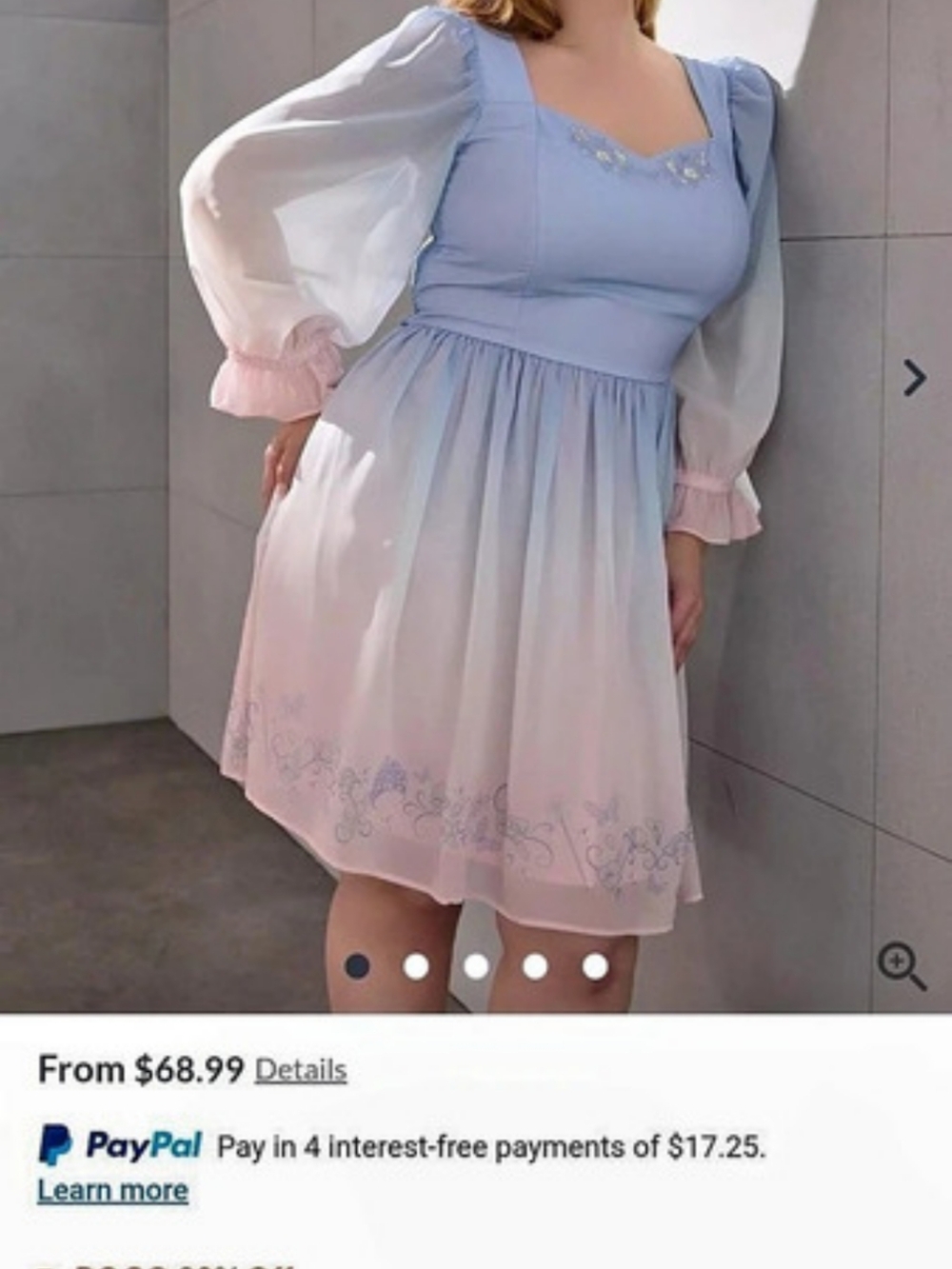 Wicked Glinda Dress Plus Size 5 NWOT